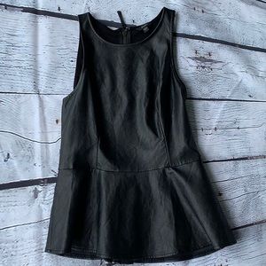 Guess faux leather tank shirt size L